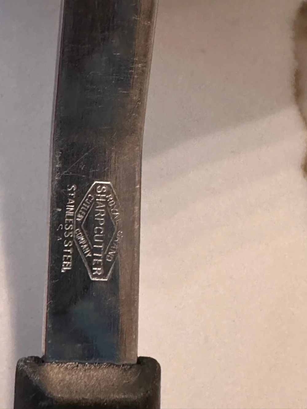 Vintage 80's Royal Brand Sharp Cutter Wide Curved Spatula Flipper Black Handle